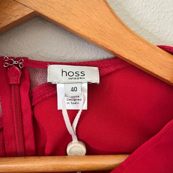 Hoss Intropia Cocktail Dress Womens Size FR 40 US 6 Red Formal Event Wedding NEW - Picture 3 of 5
